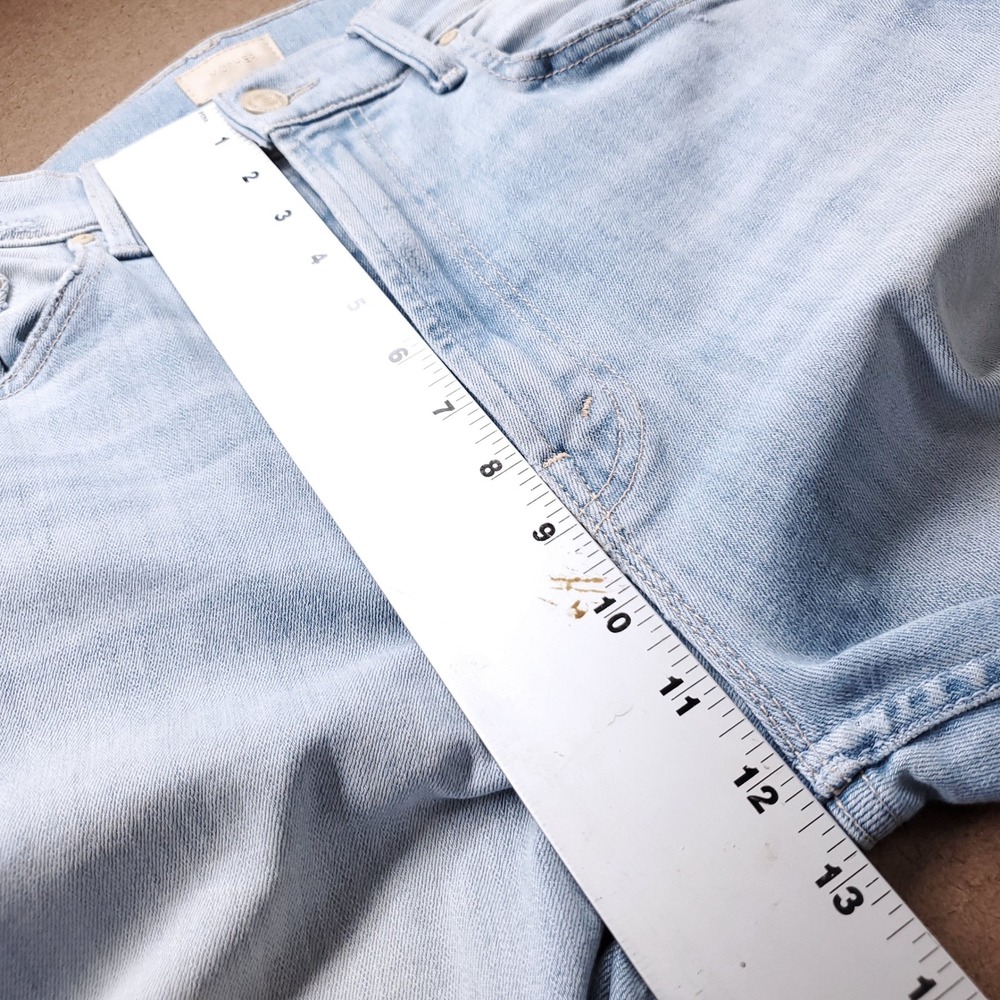 Mother High Waisted Rider Ankle Fray Jeans Women 28 Blue Stretch Distressed - Picture 5 of 13